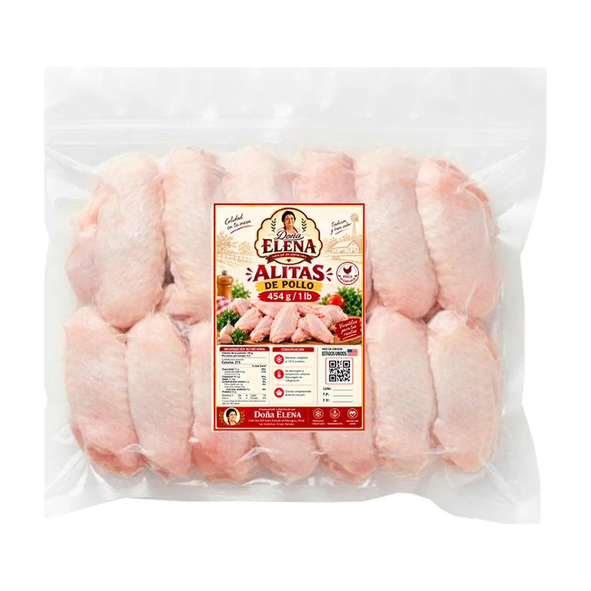 Alitas de pollo Doña Elena (454 g / 1 lb) - Miniatura 1