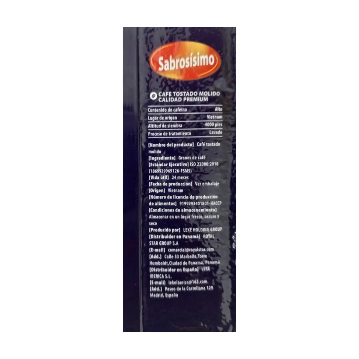 Café espresso tostado y molido premium Sabrosísimo (250 g / 8.81 oz) - Thumbnail 4