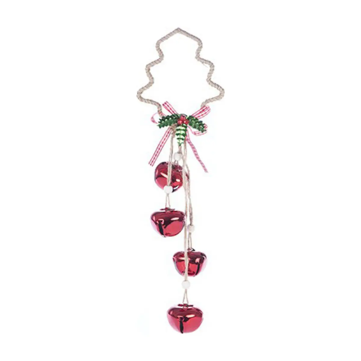 Colgante navideño de cascabel rojo