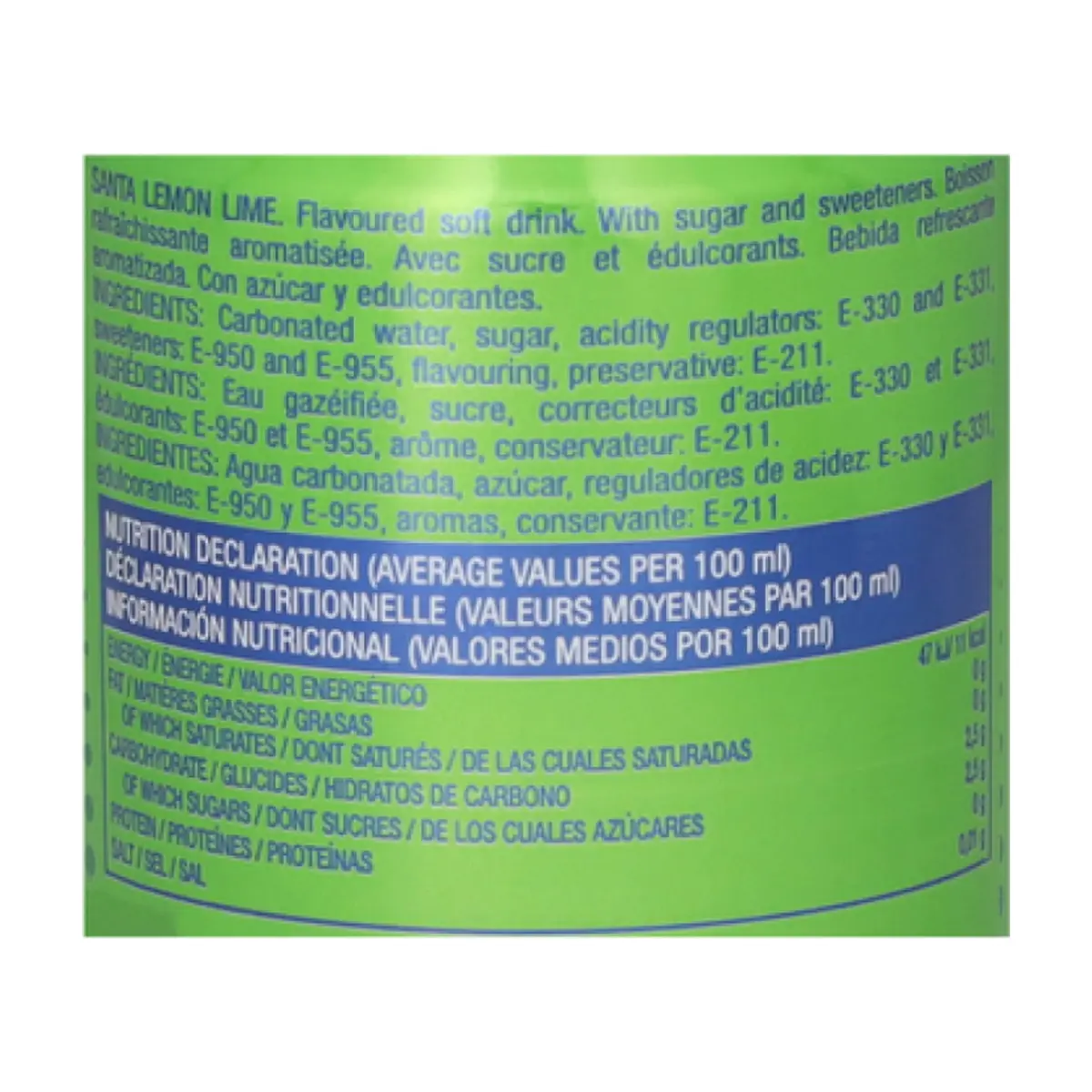 Refresco gaseado de limón y lima Santa (330 ml) - Thumbnail 3