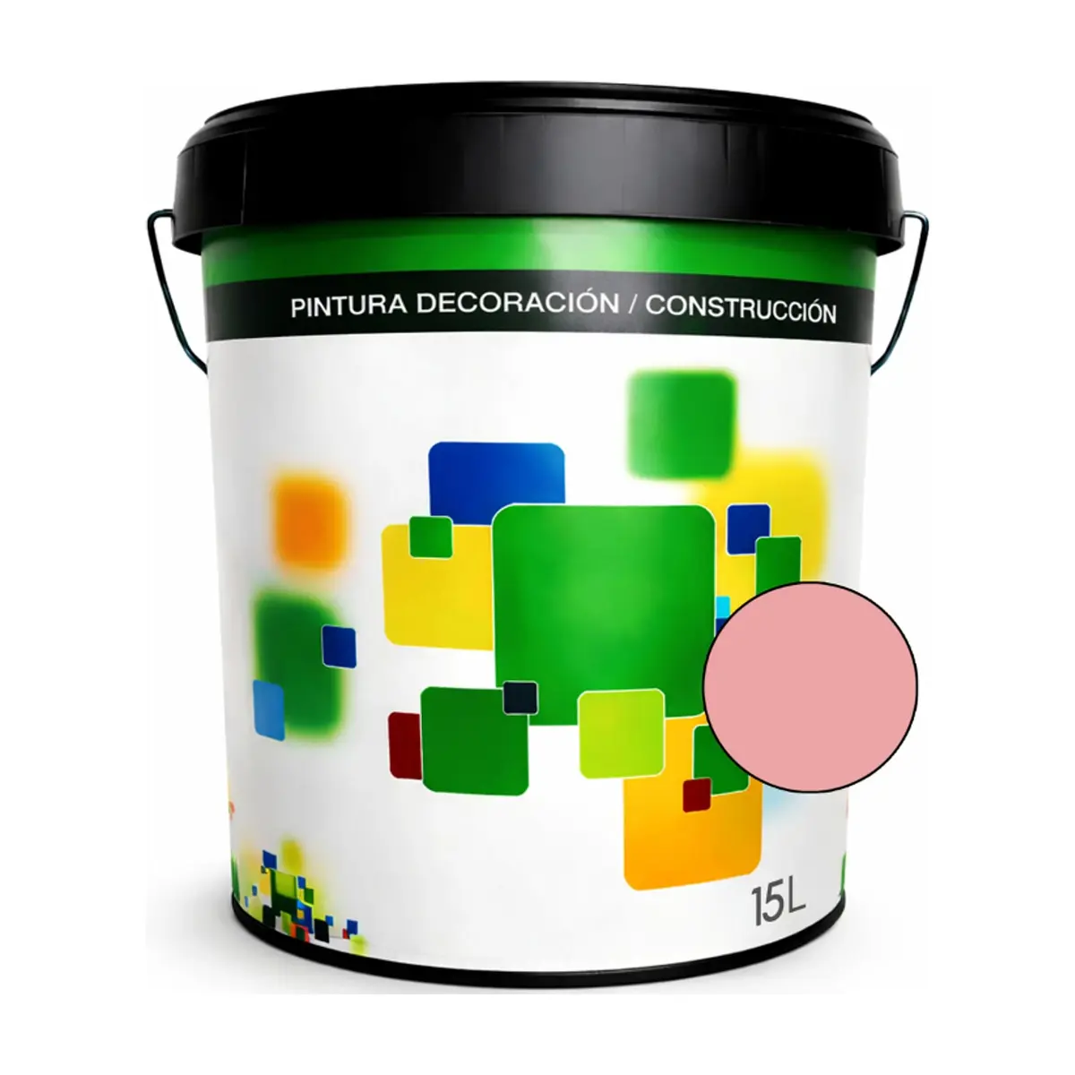 Pintura acrílica interior y exterior color salmón Euro Campi (15 L)