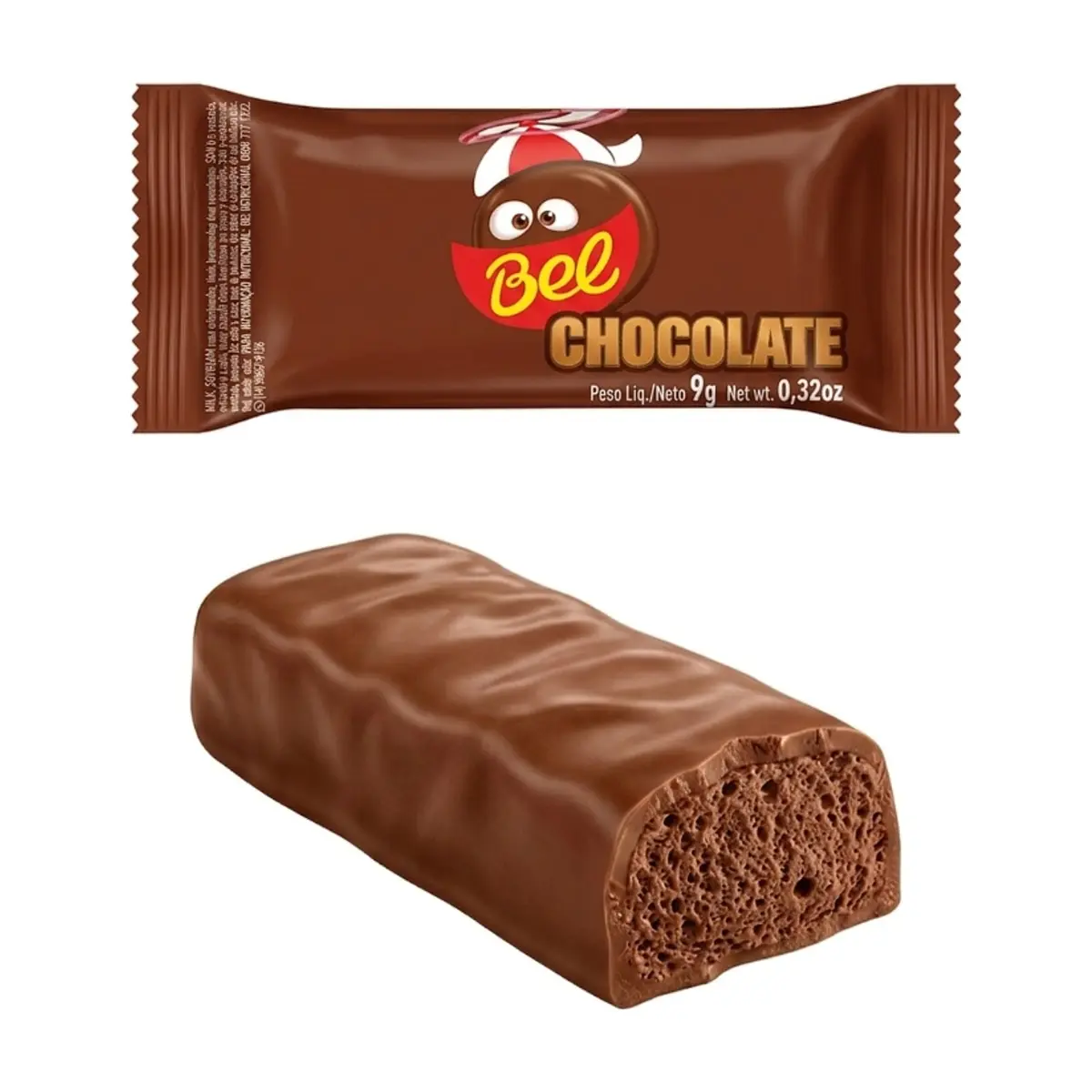 Bombón de chocolate relleno de crema de chocolate Bel (9 g / 0.32 oz)