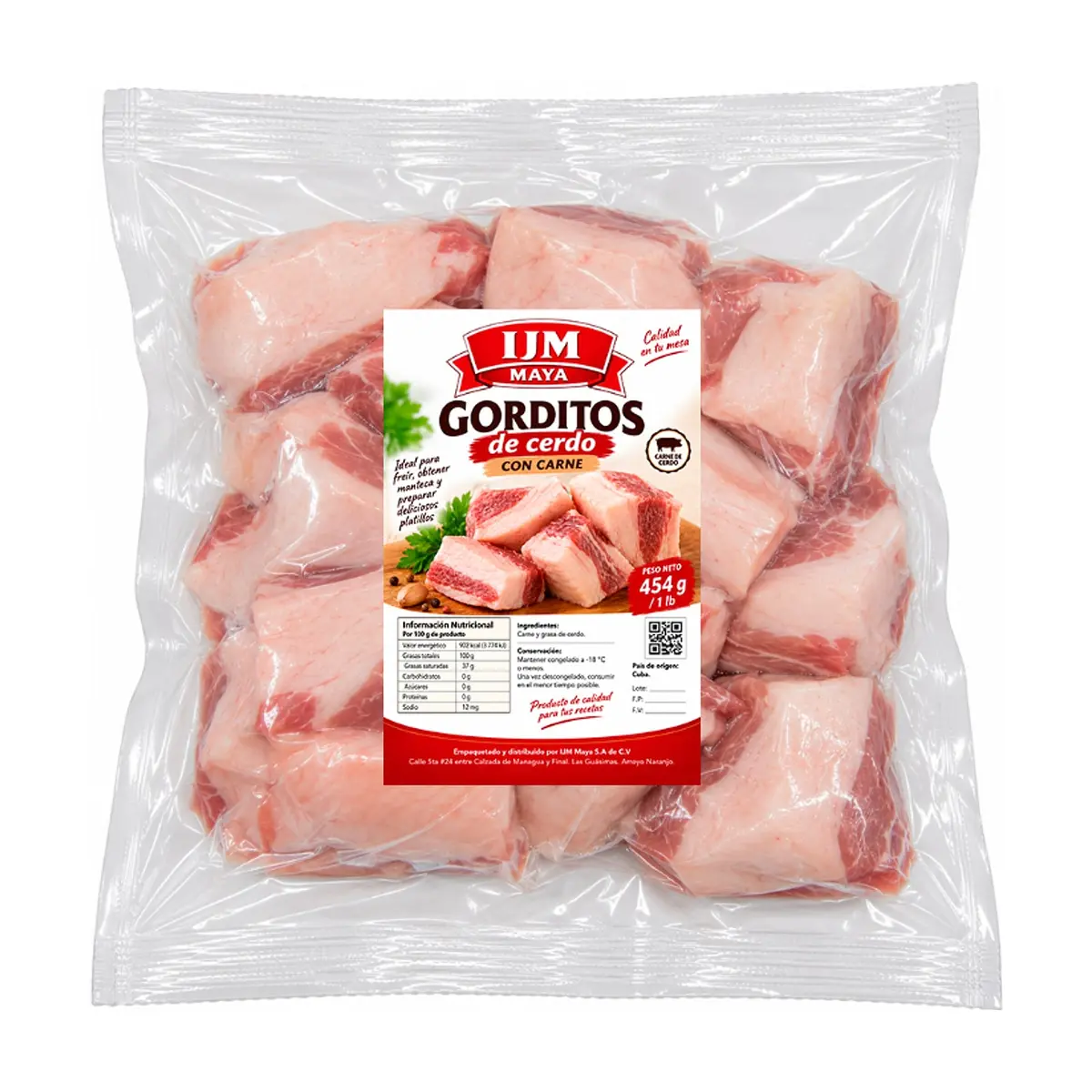Gorditos de cerdo con carne IJM Maya (454 g / 1 lb)