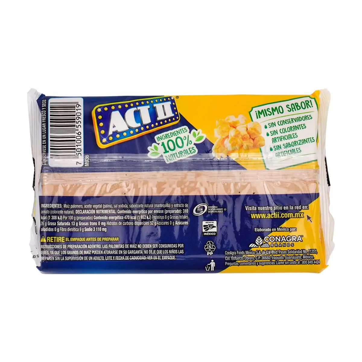 Palomitas de maíz sabor mantequilla ACT II (80 g / 2.82 oz) - Thumbnail 5