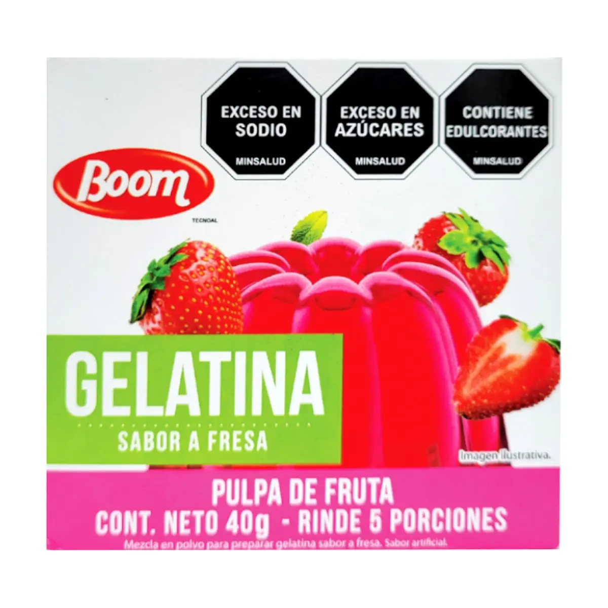 Boom Strawberry Flavor Gelatin (40 g / 1.4 oz)