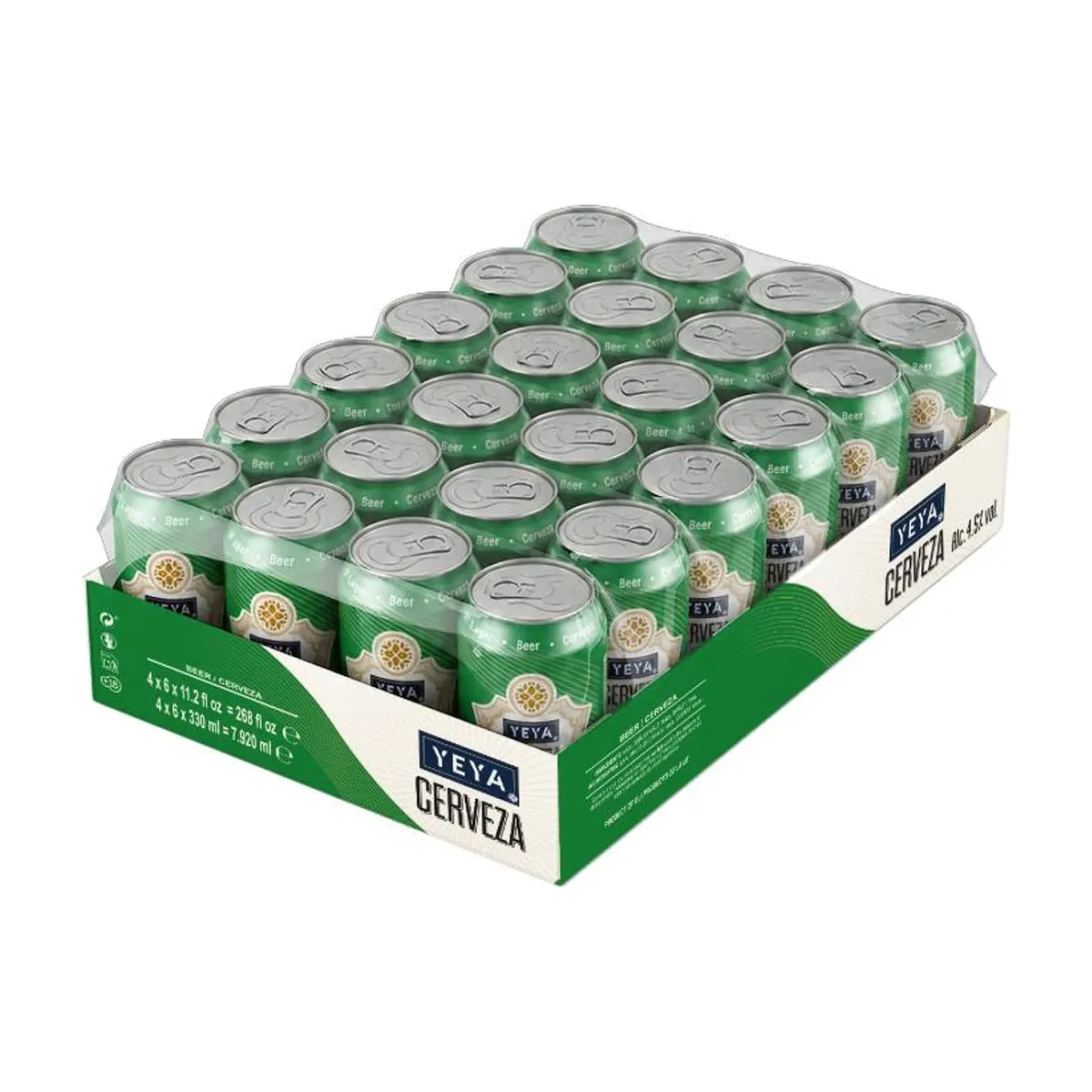 Cerveza YEYA (24 x 330 ml / 11.2 fl oz)