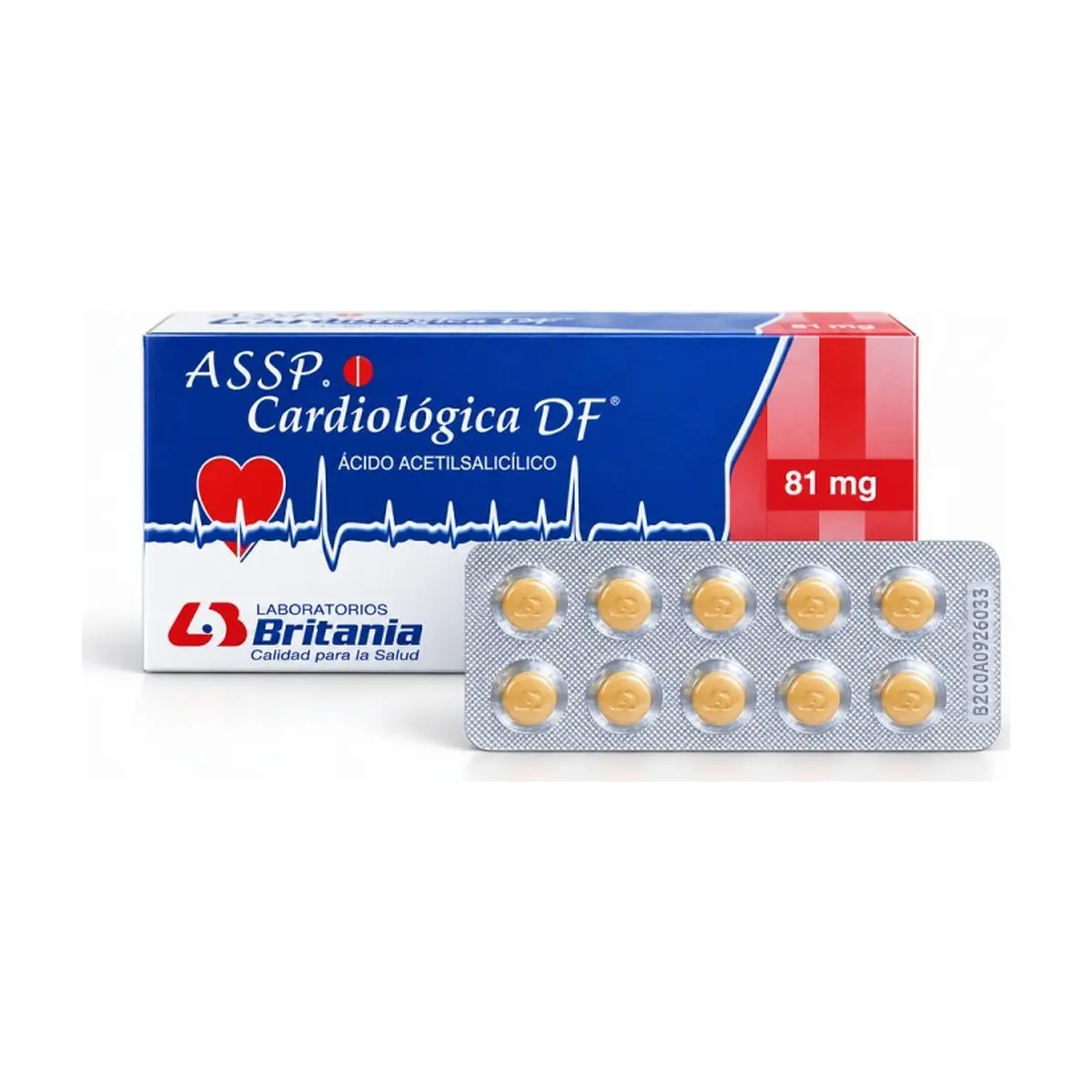 Ácido Acetilsalicílico (81mg x 10tabletas) DF - Imagen 1