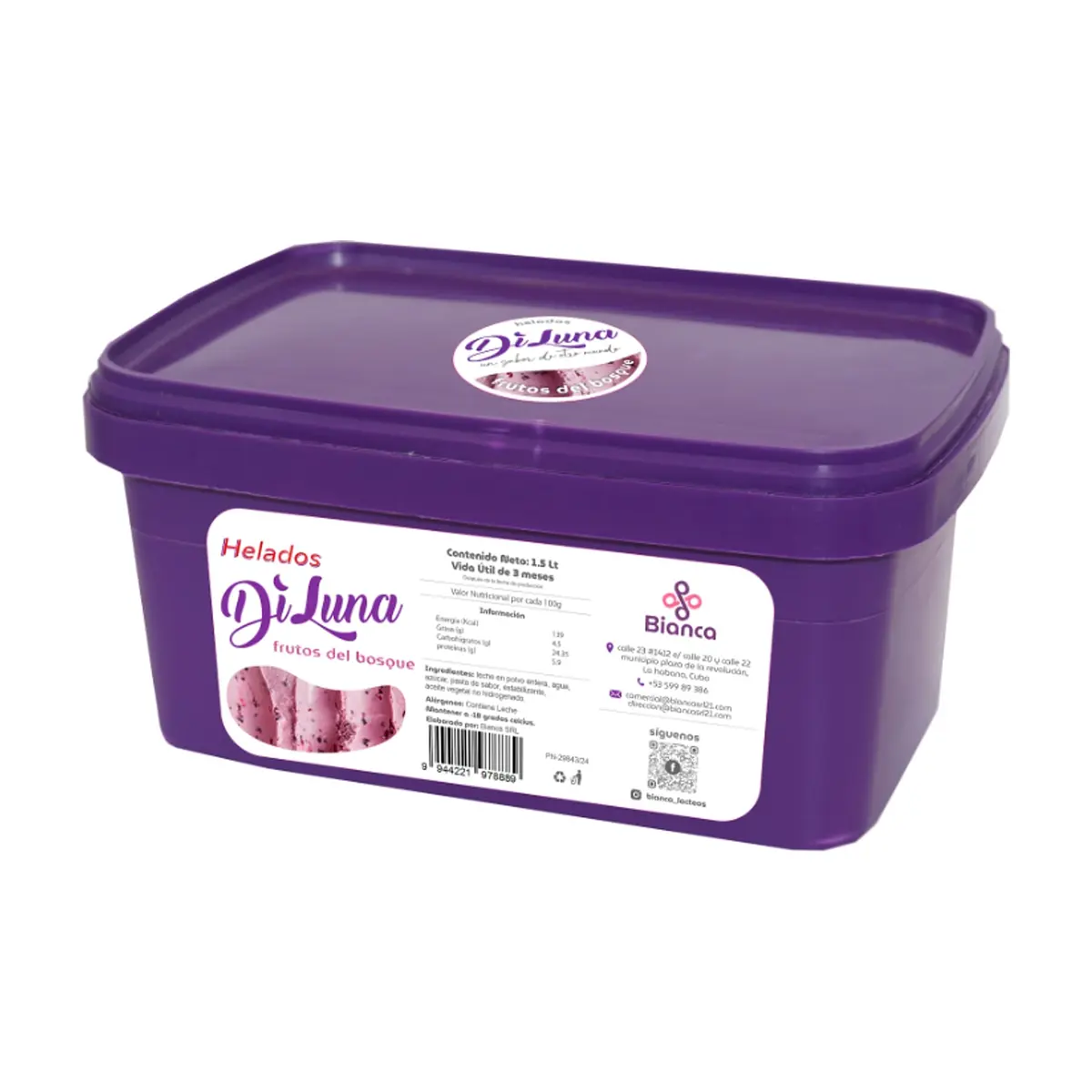 Helado Sabor Frutos del Bosque DiLuna (1.5 L) - Miniatura 1