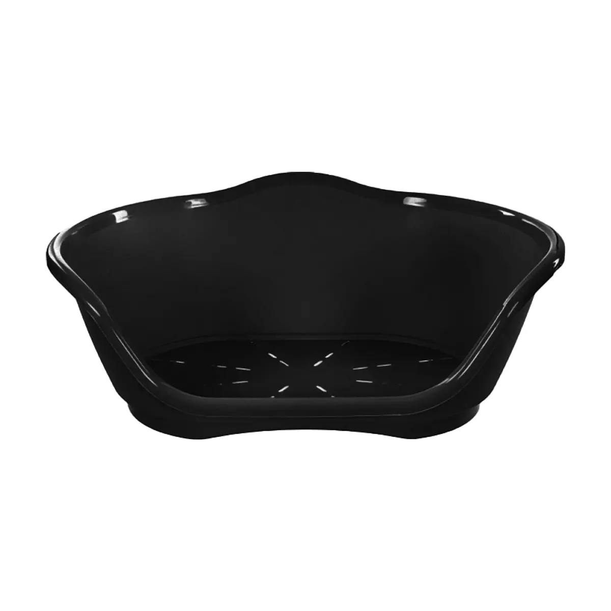 Cuna de plástico negra para mascotas de 65 cm x 41 cm Casa y Menaje