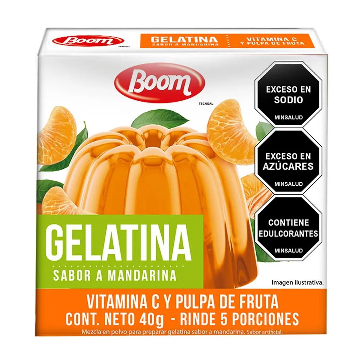 Gelatina sabor a mandarina Boom (40 g / 1.4 oz)