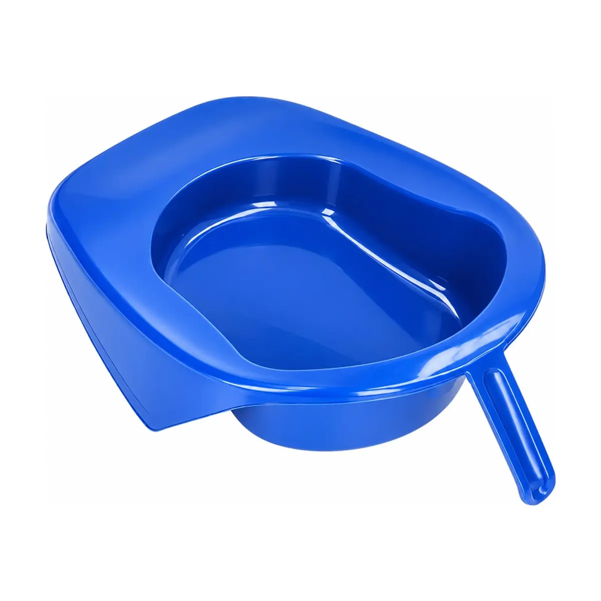 Cuña sanitaria con tapa de plástico reforzado color azul P53 (1 U) - Miniatura 2