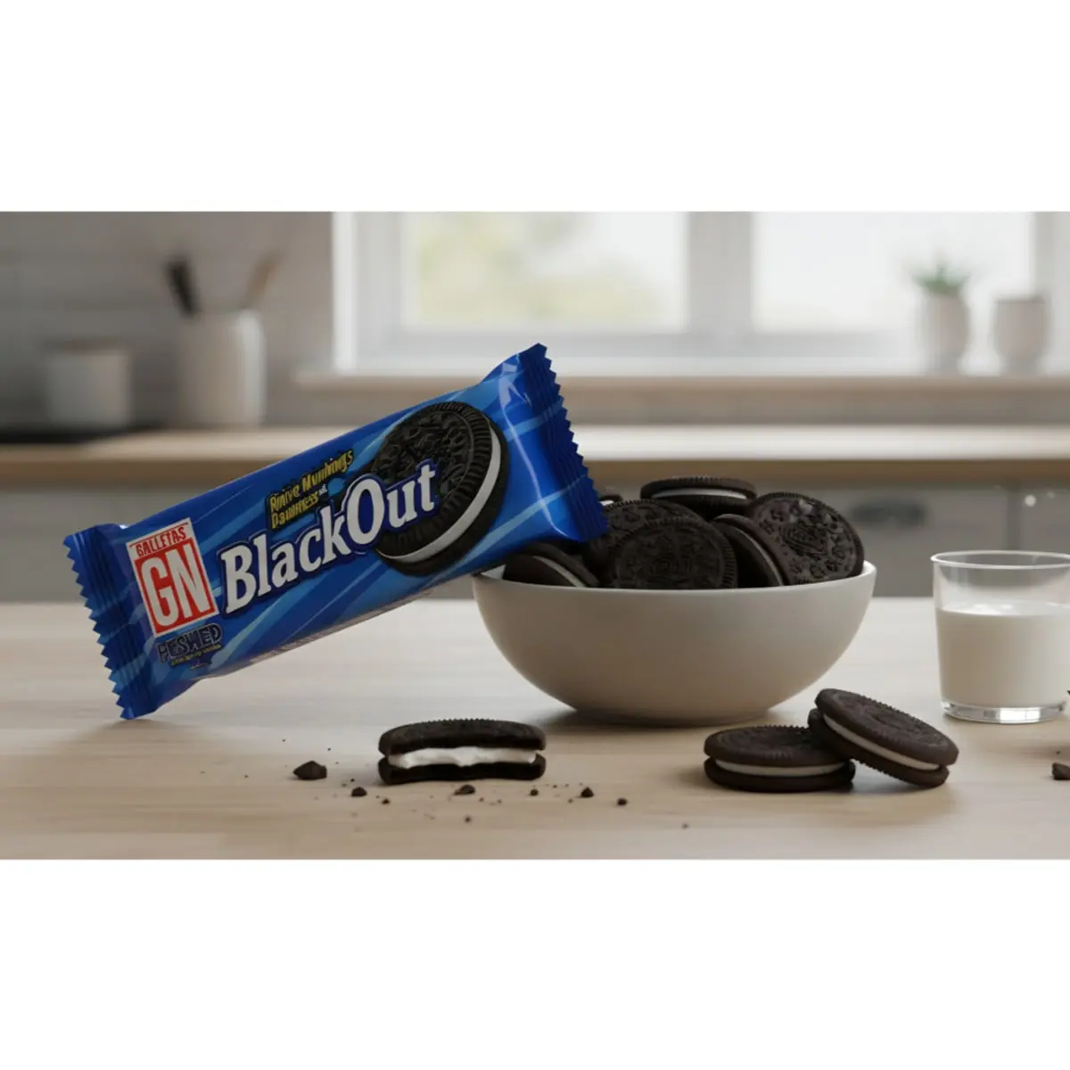 Galletas sabor chocolate con crema sabor vainilla Black Out GN (42 g / 1.48 oz) - Thumbnail 5