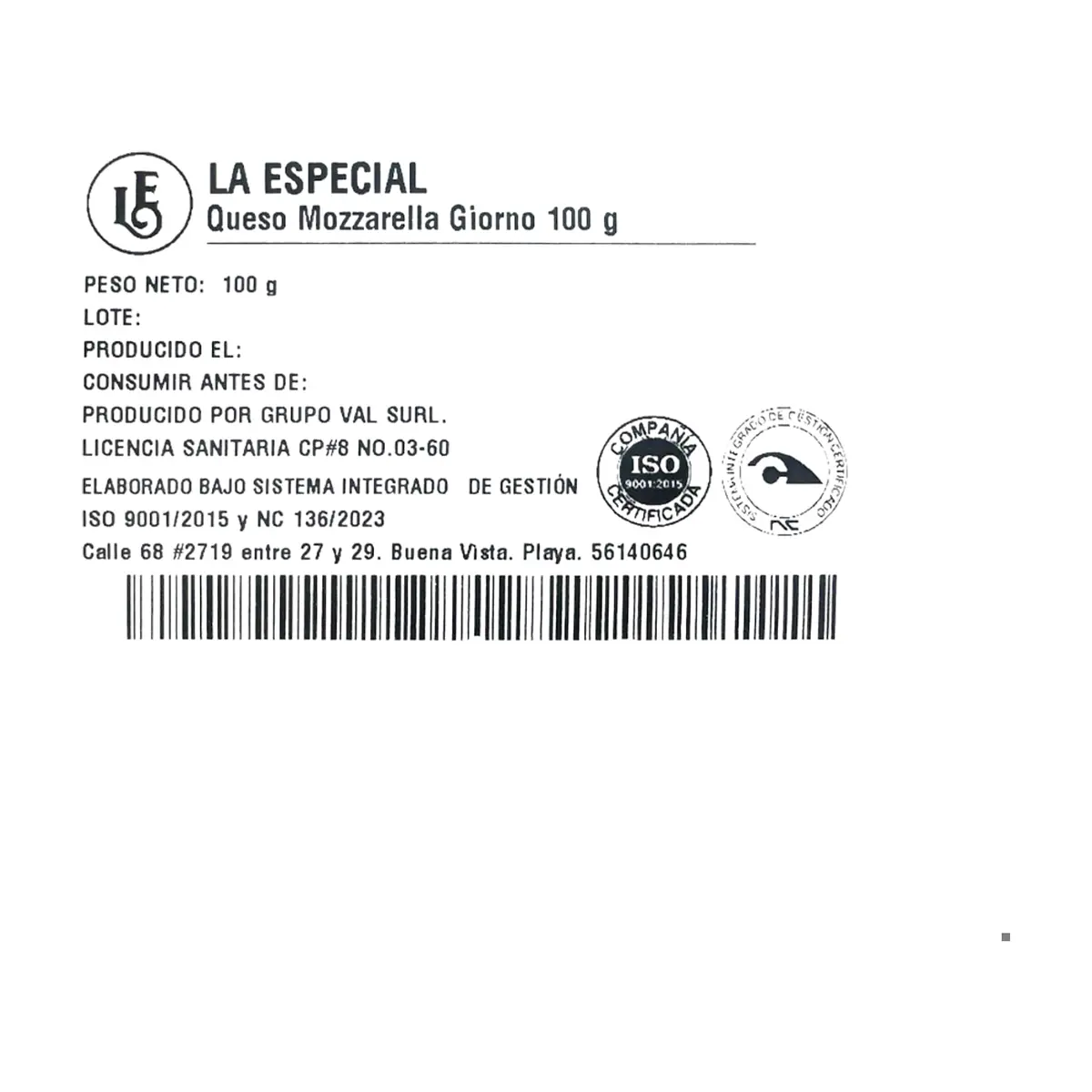 Queso Mozzarella Giorno lasqueado La Especial (100 g / 3.5 oz) - Miniatura 2
