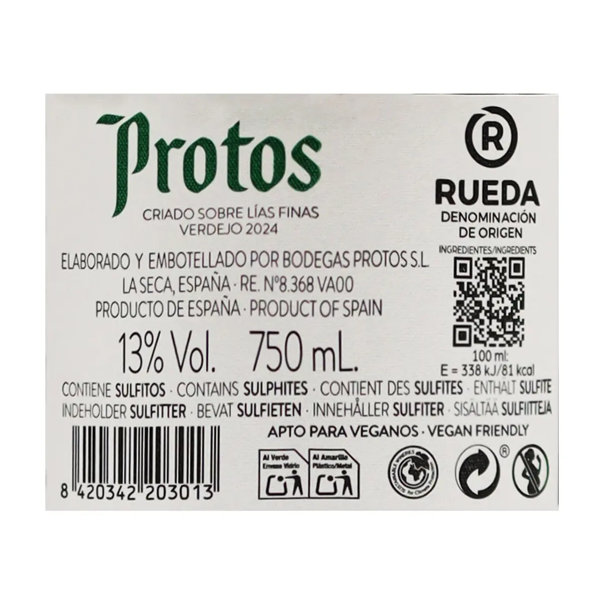 Vino blanco Verdejo Protos (750 ml) - Thumbnail 4