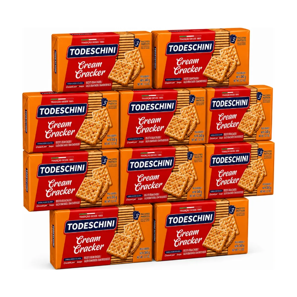 Galletas cream cracker Todeschini (10 x 360 g / 12.7 oz)