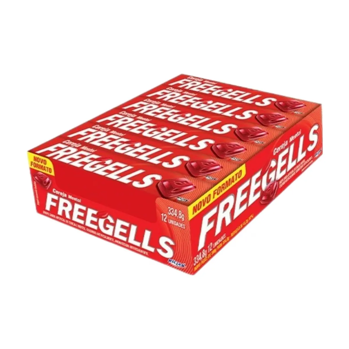 Caramelos duros sabor a cereza y mentol Freegells (12 x 27.9 g) - Miniatura 1