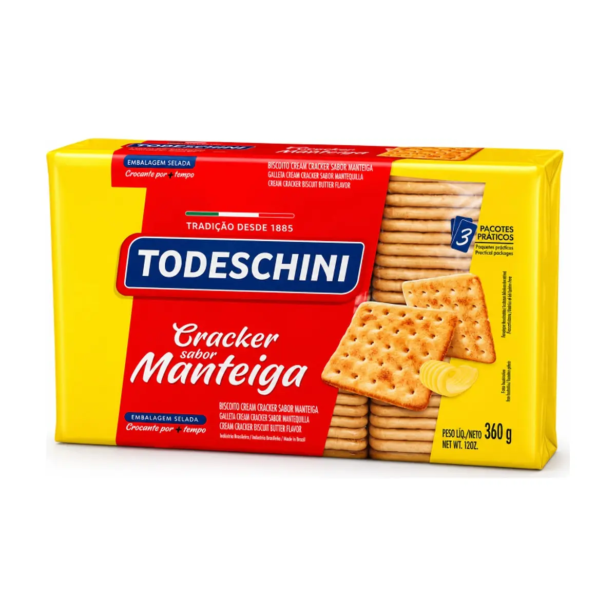 Galletas Cream Cracker sabor mantequilla Todeschini (8 x 360 g / 12 oz) - Miniatura 2