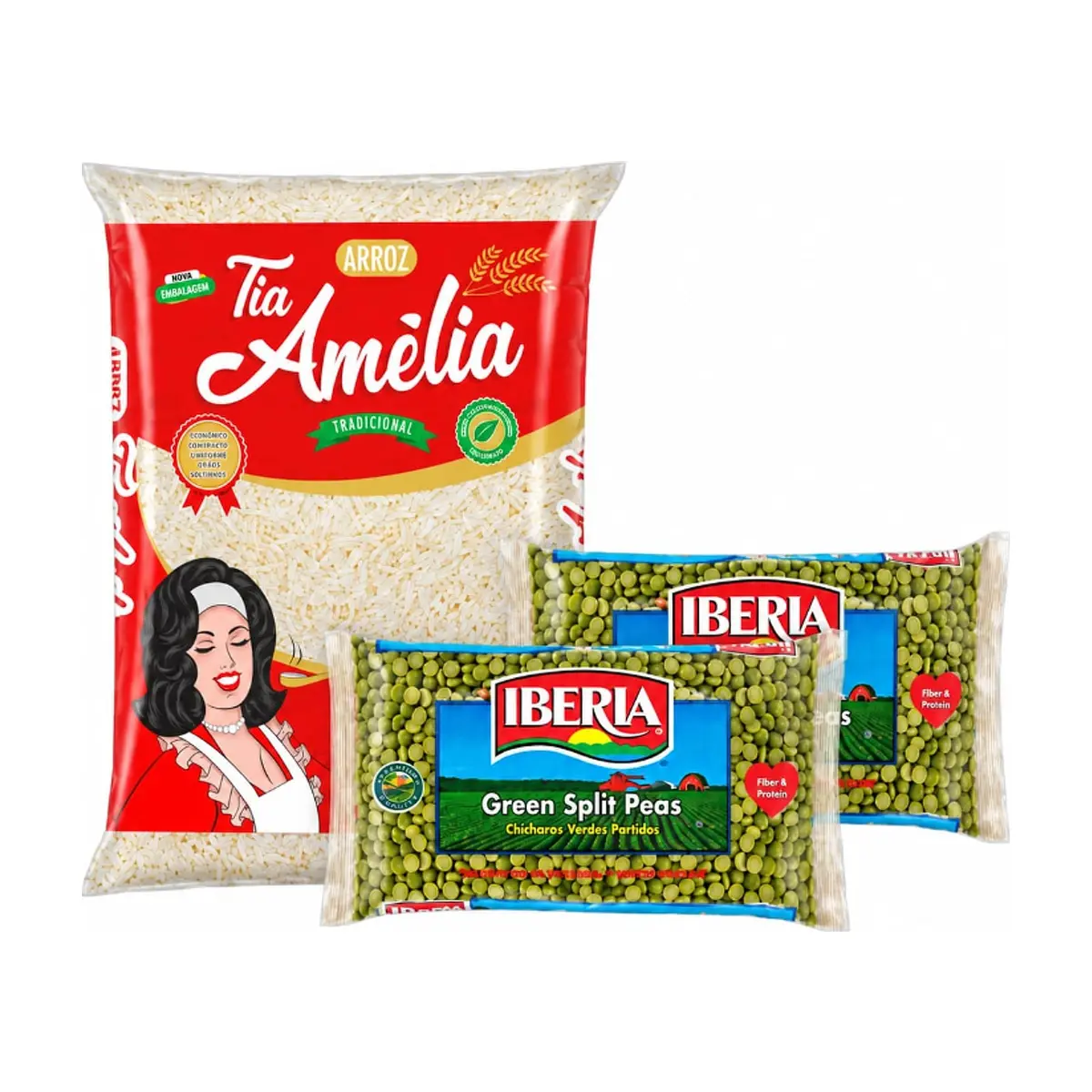 Combo Arroz Tia Amelia y dos chícharos verdes iberia - Miniatura 1