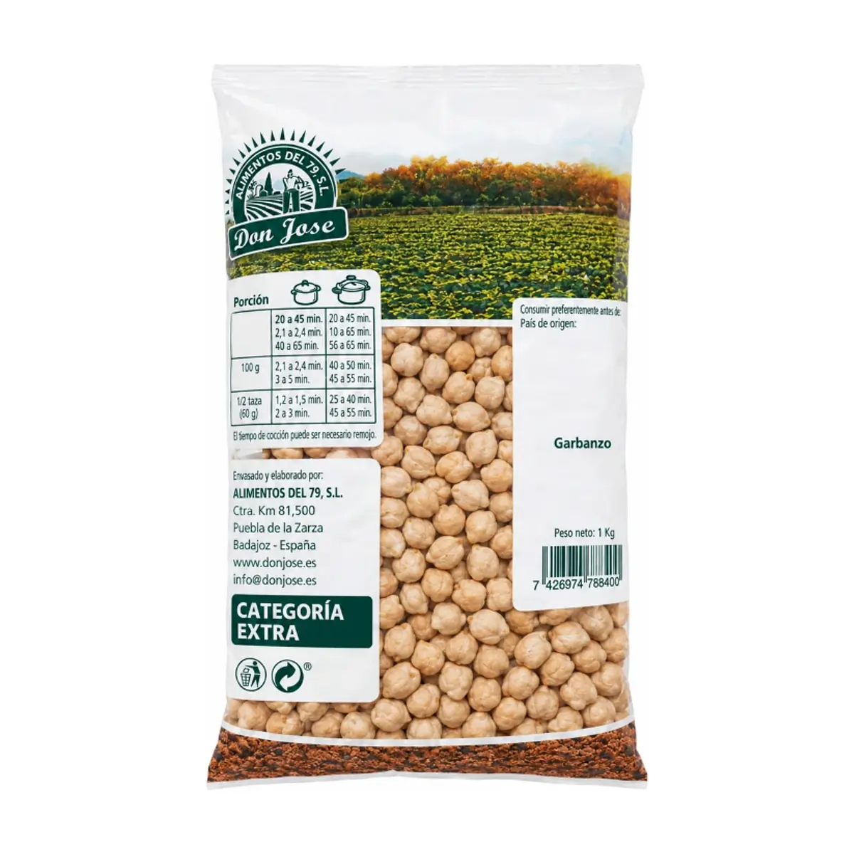 Garbanzos Don José (2 x 1 kg / 2.2 lb) - Miniatura 2