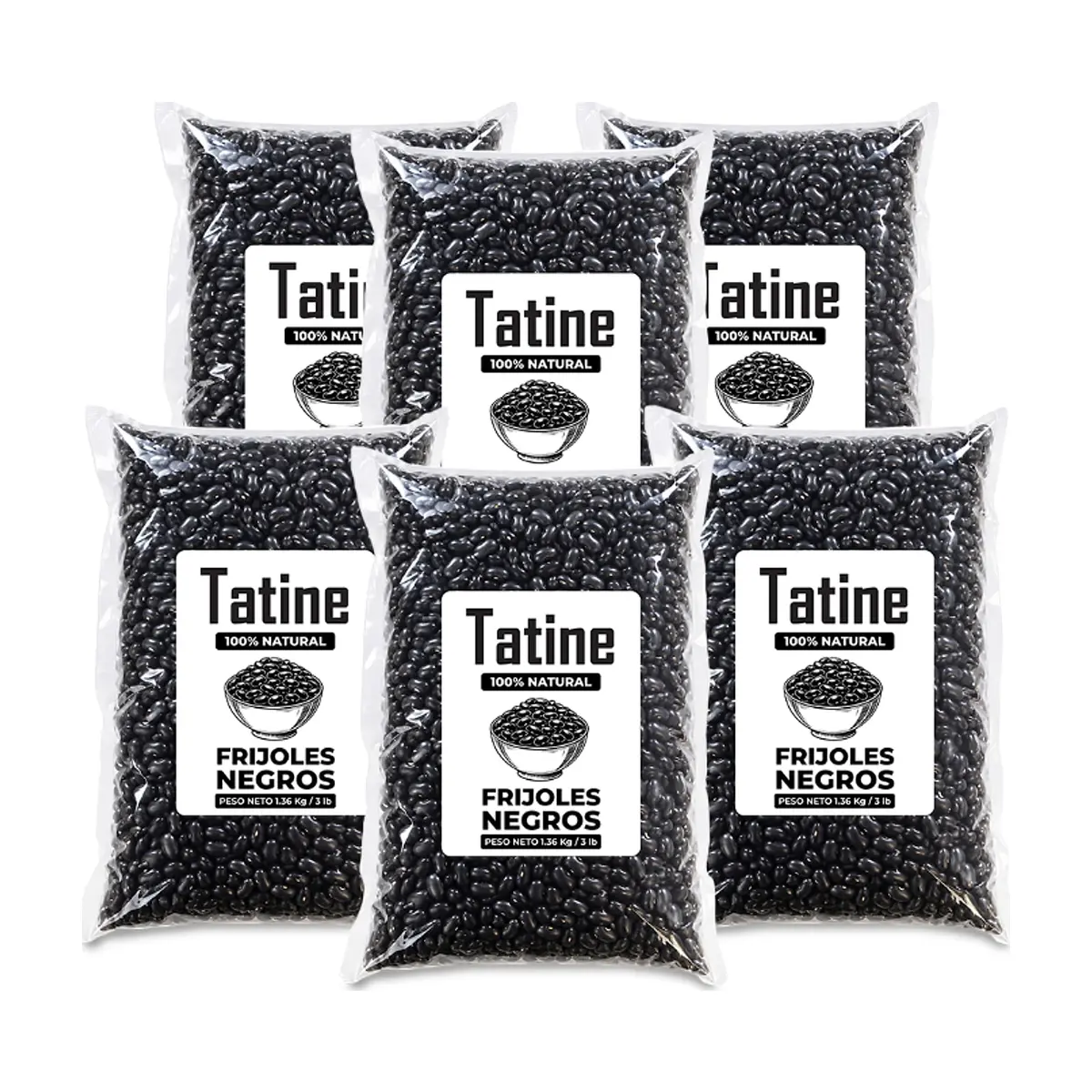 Frijoles negros Tatine (6 x 1.36 kg / 3 lb)