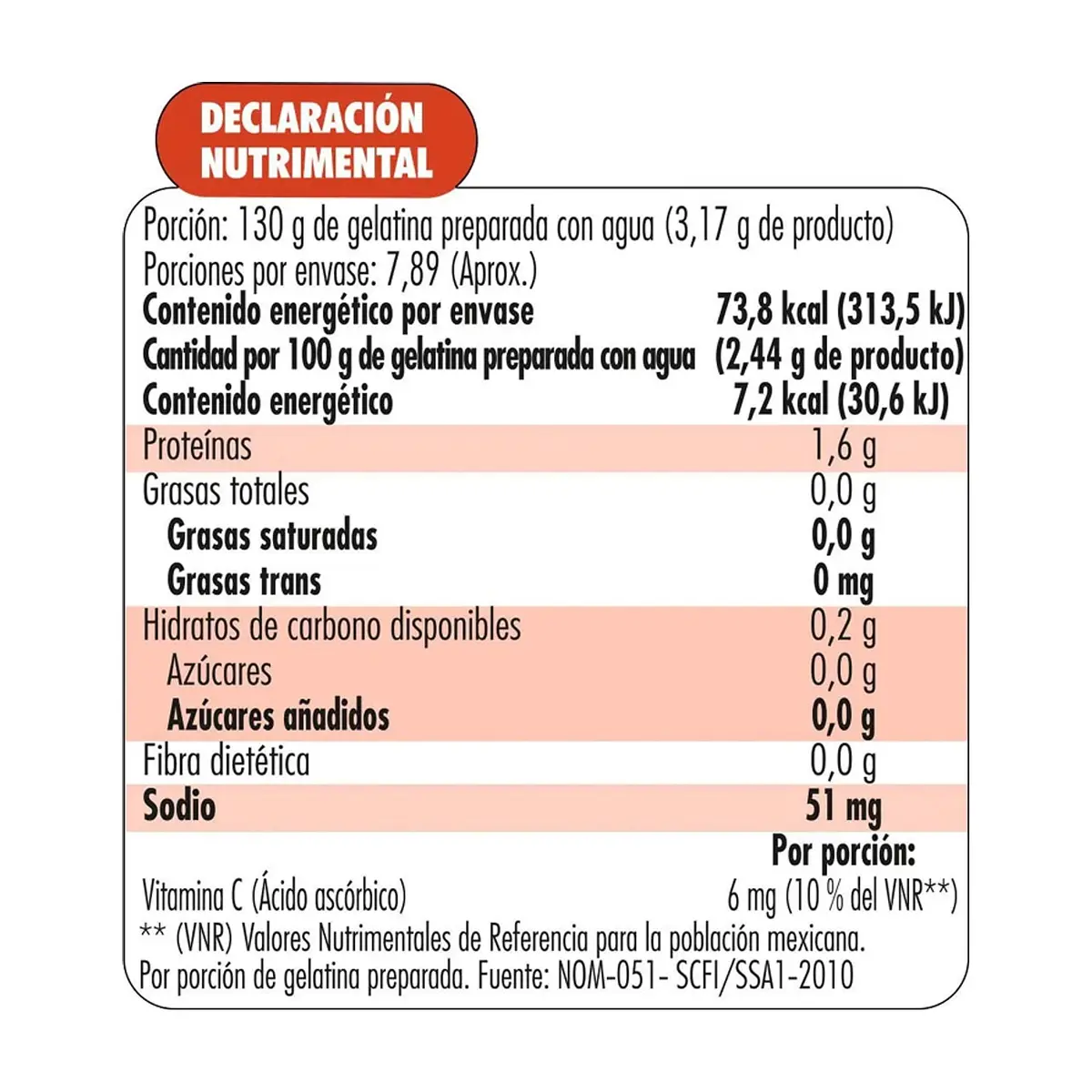 Gelatina sin azúcar fortificada con Vit C sabor durazno Jell-O (25 g) - Miniatura 5
