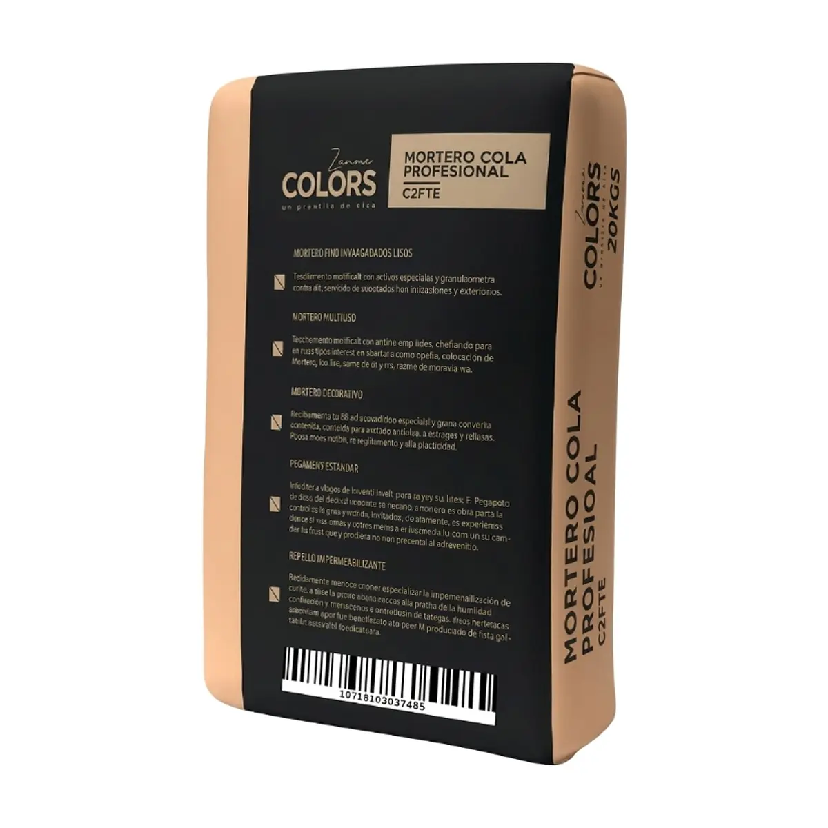 Mortero cola profesional C2FTE Zanmi Colors (20 kg / 44 lb) - Thumbnail 2