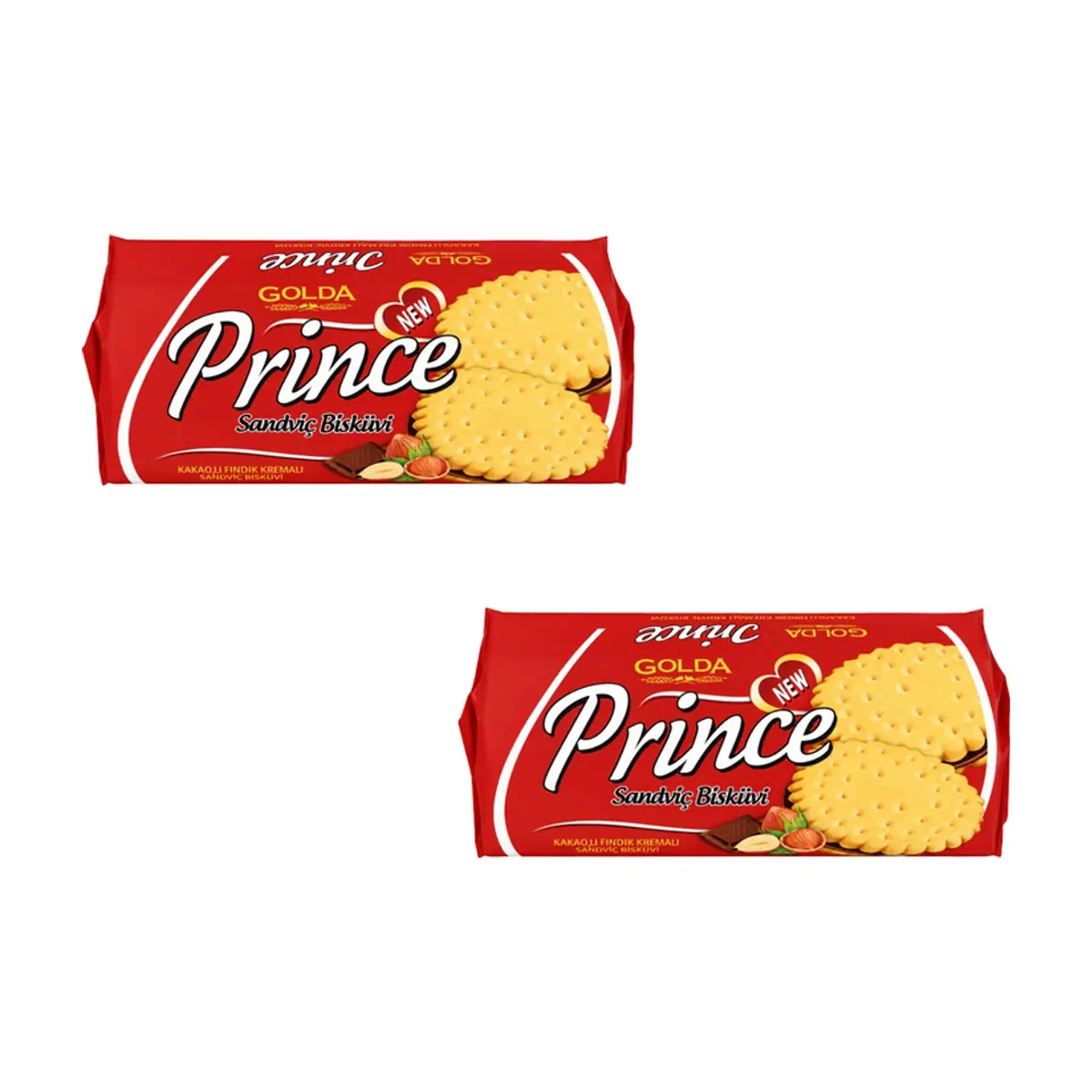Galleta sándwich rellena con crema de cacao y avellanas Golda Prince (2 X 160 g / 5.64 oz)