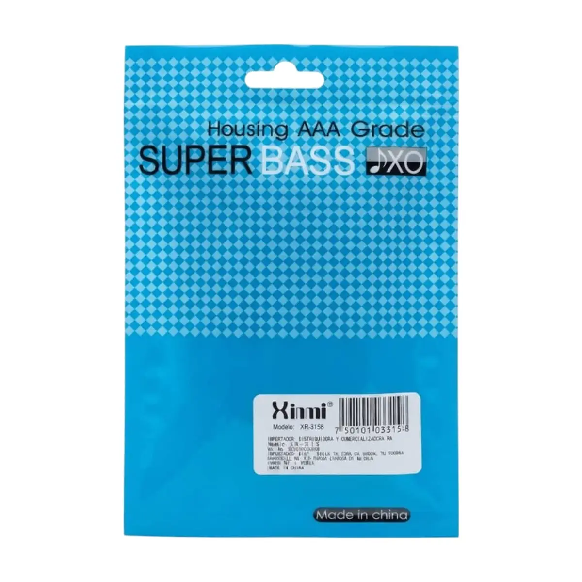 Audífonos con cable 3.5 mm color azul Super Bass XO XR-3158 - Miniatura 3