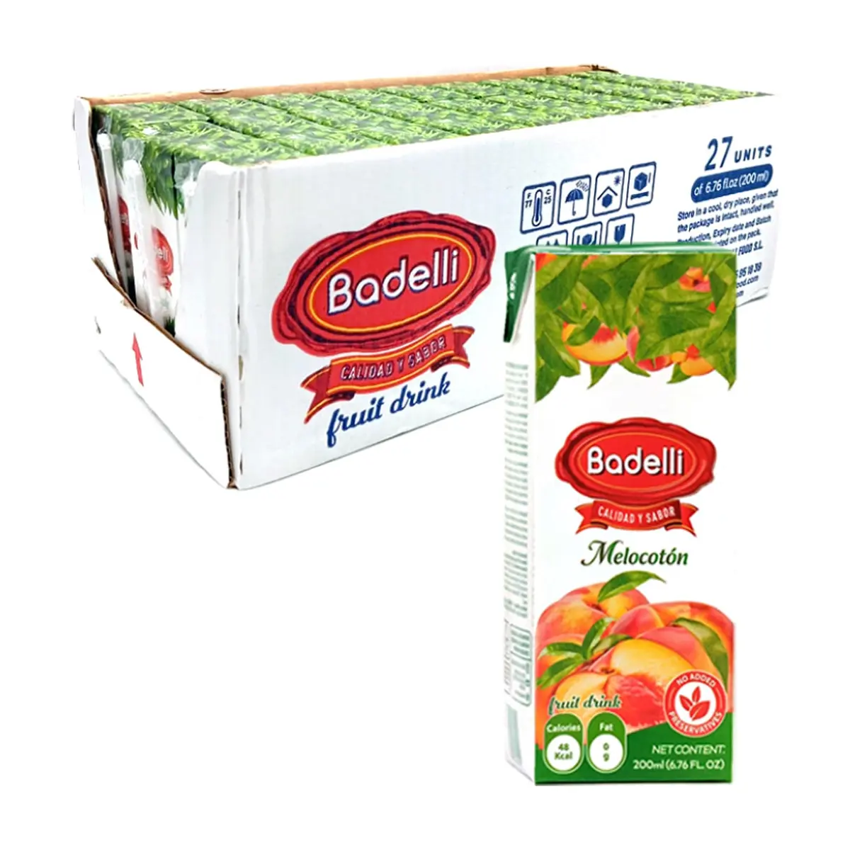 Jugo de melocotón Badelli (27 x 200 ml / 6.76 oz fl) - Miniatura 1