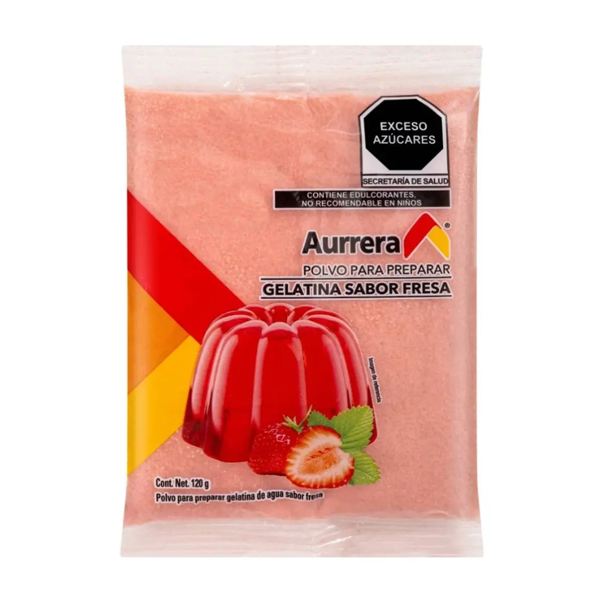 Gelatina de fresa Aurrera (120 g / 4.2 oz) - Thumbnail 5