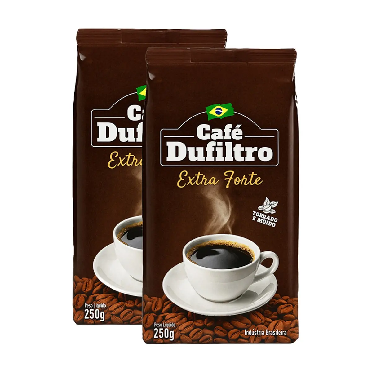 Café tostado y molido extra fuerte Dufiltro (2 x 250 g )