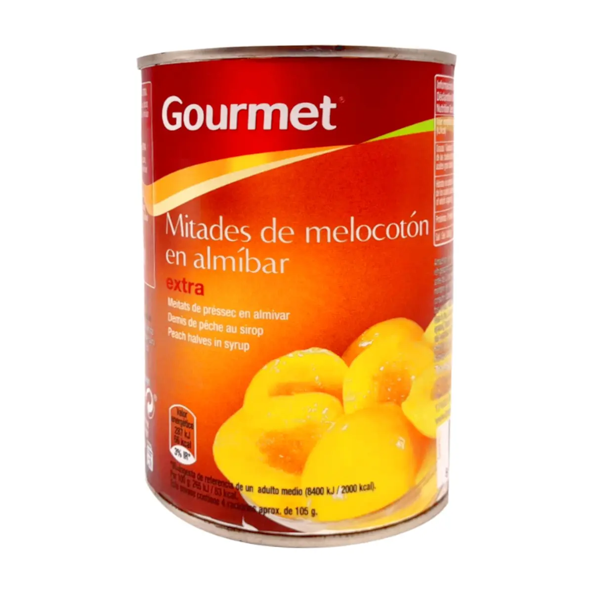 Mitades de melocotón en almíbar ligero extra Gourmet (420 g / 14.81 oz)