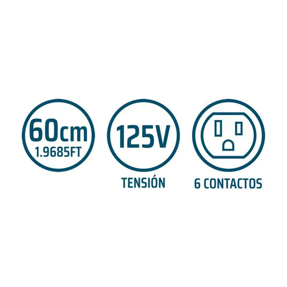 Regleta eléctrica de 6 contactos Troen - Thumbnail 3