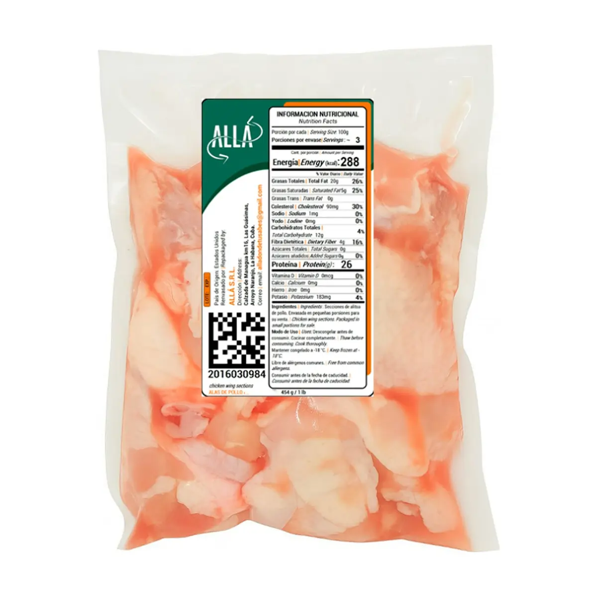 Alas de pollo ALLÁ (454 g / 1 lb) - Thumbnail 3