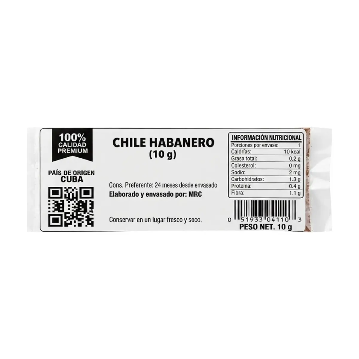 Chile Habanero en Polvo MRC (10 g)