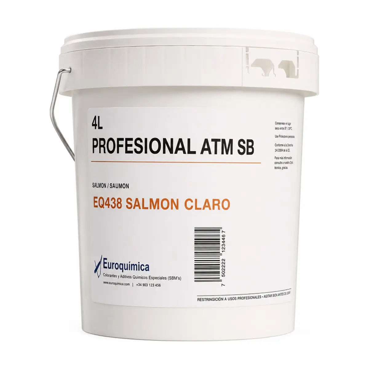 Pintura profesional color salmón Euroquímica (4 L) - Miniatura 2