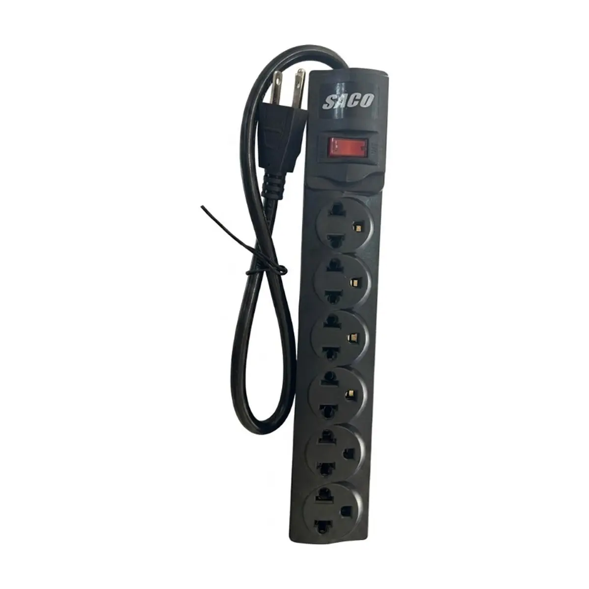Extensión con sistema de 6 tomas y cable de 50 cm 15A Saco 04-FR-34035