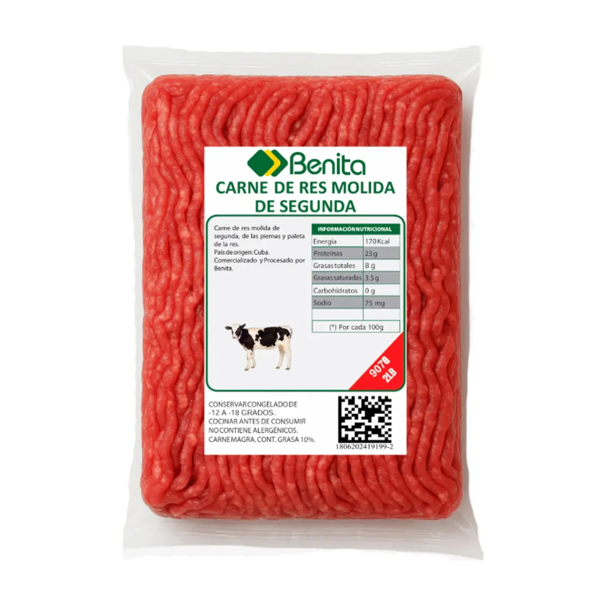 Carne de res molida de segunda Benita (907 g / 2 lb) - Thumbnail 3