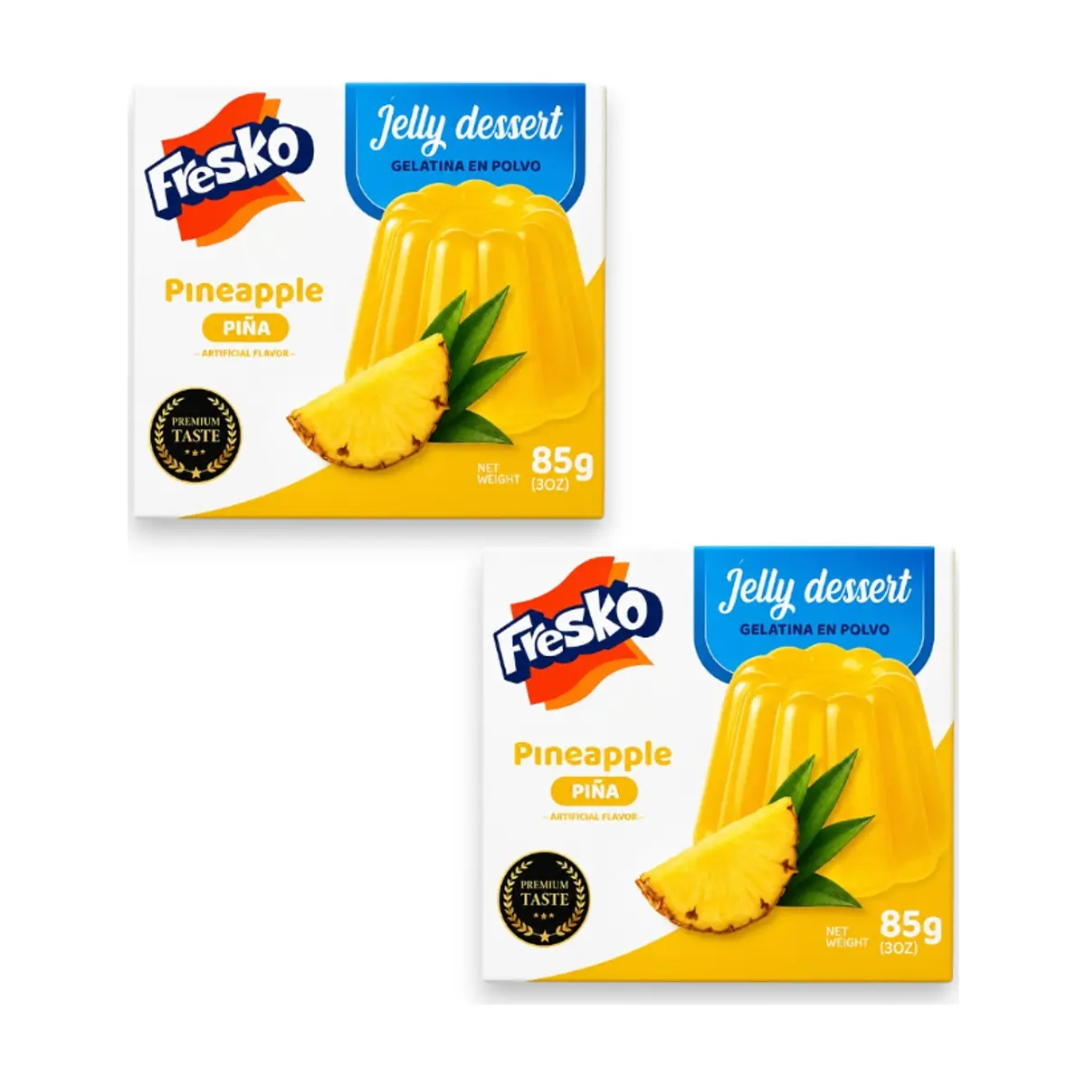 Gelatina de piña Fresko (2 x 85 g / 3 oz)