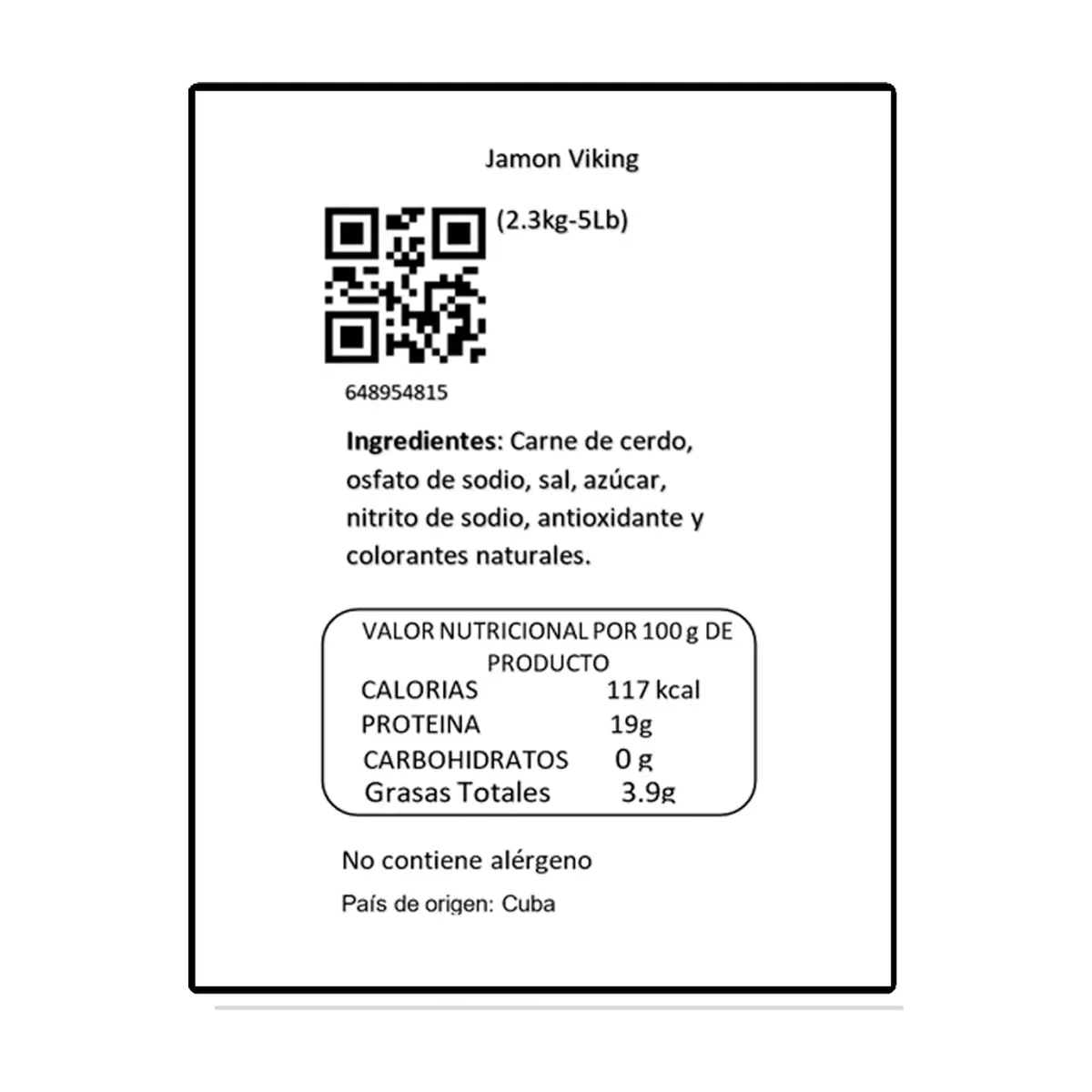Jamón vicking Y&D Ricos (2.27 kg / 5.0 Lb) - Thumbnail 3