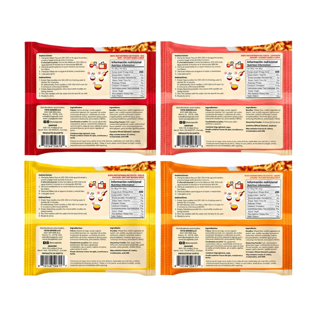 Combo mixto de sopas instantáneas de fideos YEYA (40 x 75 g / 2.6 oz) - Thumbnail 3