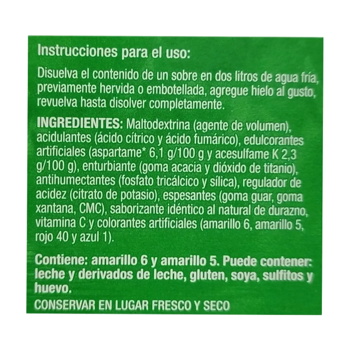 Refresco sabor durazno Zuko (12 x 8 x 13 g) - Thumbnail 3