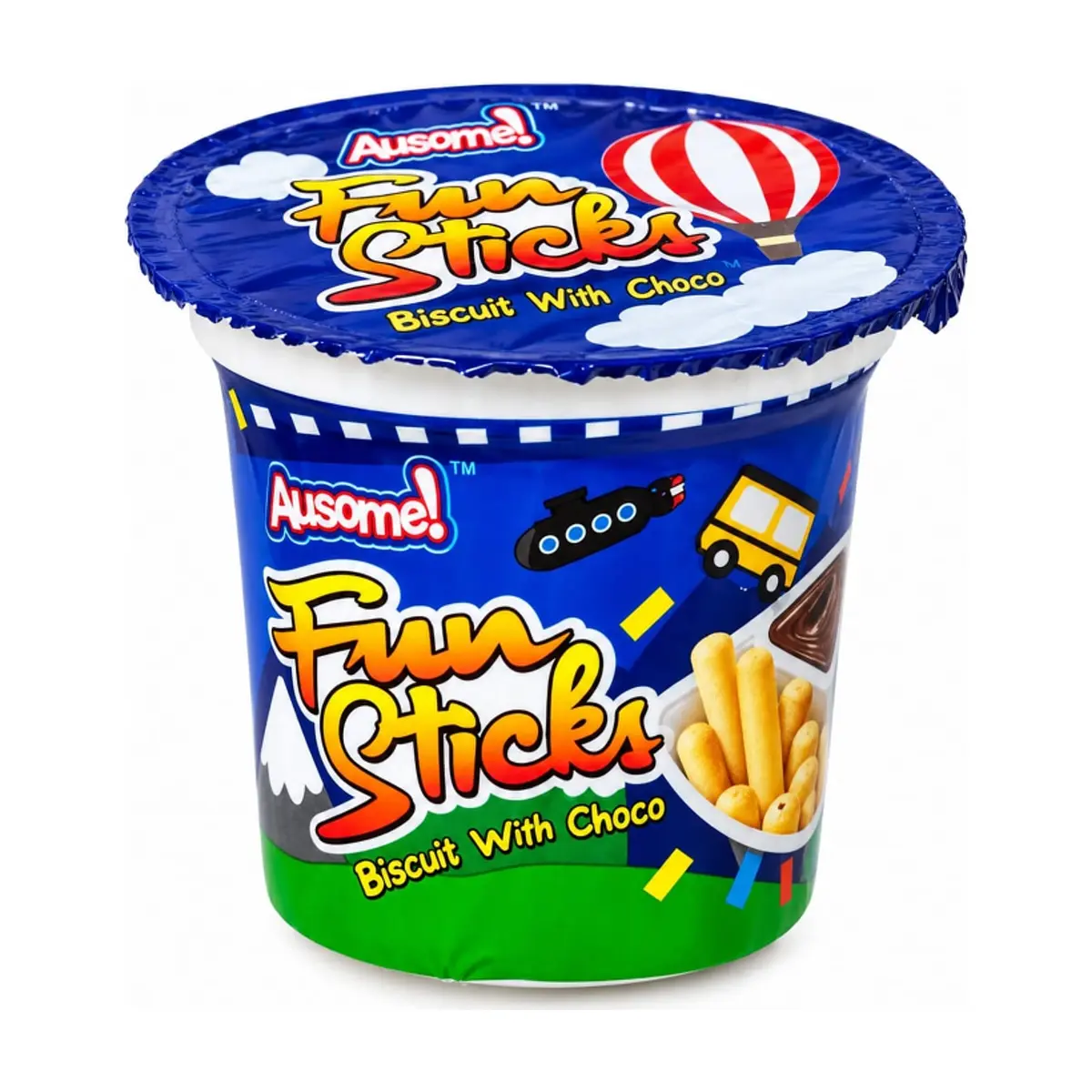Palitos de galleta con crema de chocolate Ausome (20 x 15 g) - Thumbnail 2
