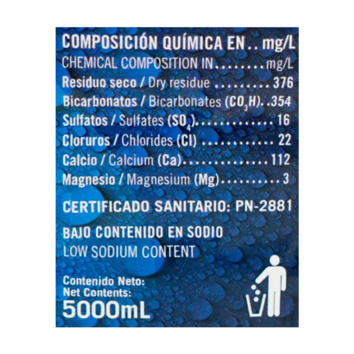 Agua mineral natural Ciego Montero (5000 ml) - Thumbnail 2