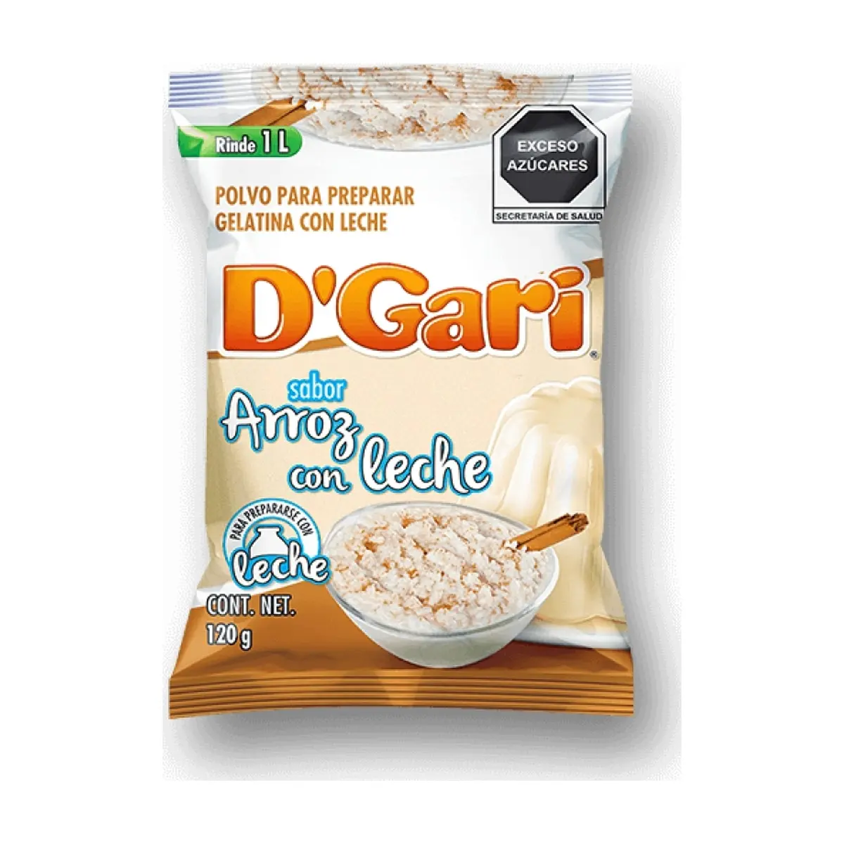 Gelatina de sabor arroz con leche D'Gari (120 g / 4.23 oz) - Thumbnail 2
