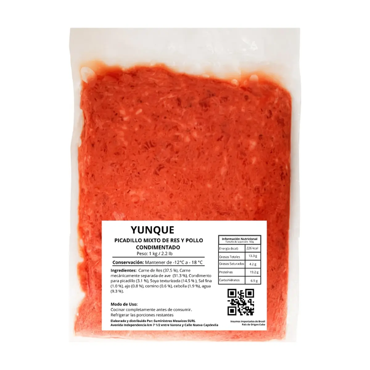 Picadillo Mixto de Res y Pollo Condimentado Yunque (1 kg / 2.2 Lb) - Miniatura 2