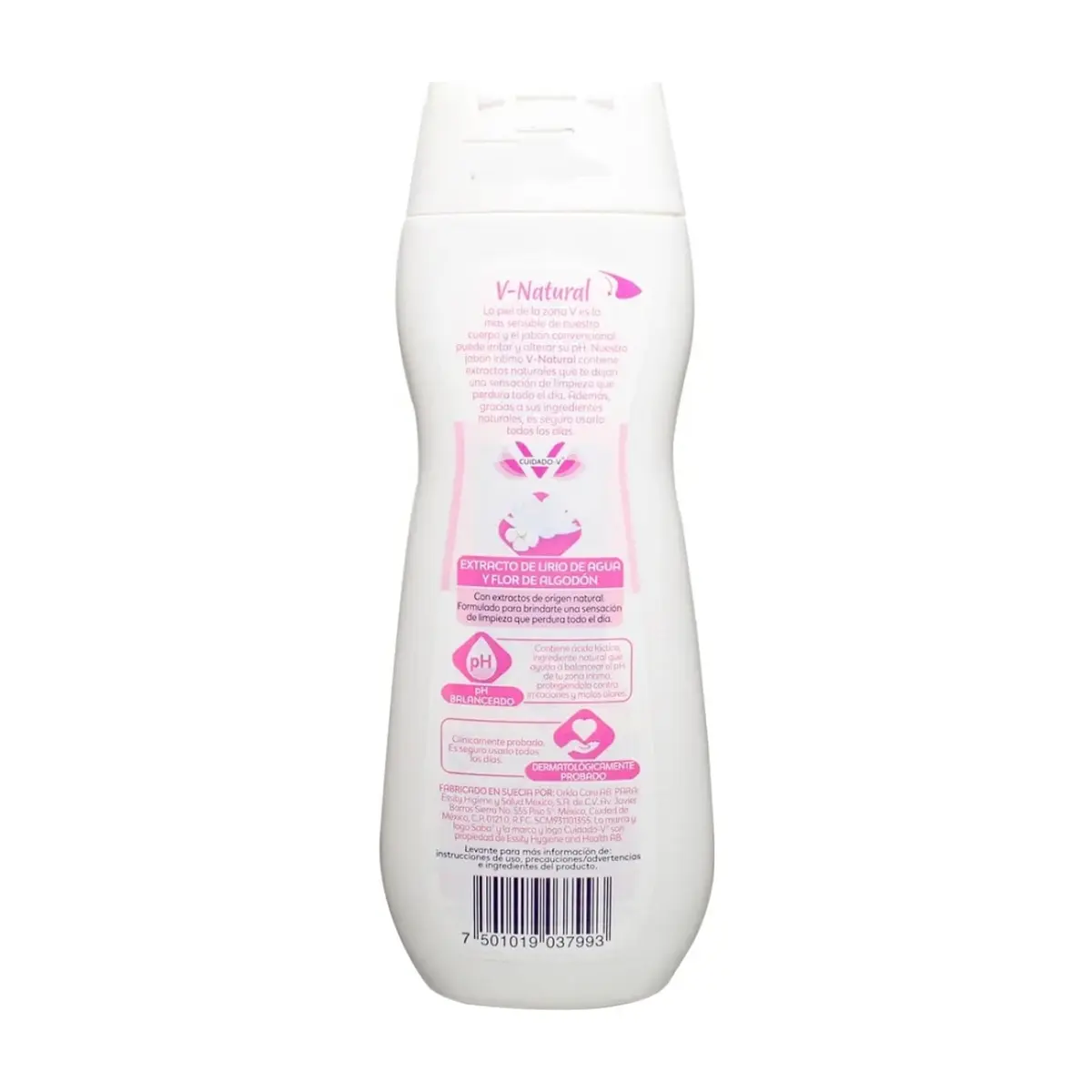 Jabón íntimo lirio de agua y flor de algodón V-natural Saba Diarios (200 ml) - Thumbnail 2