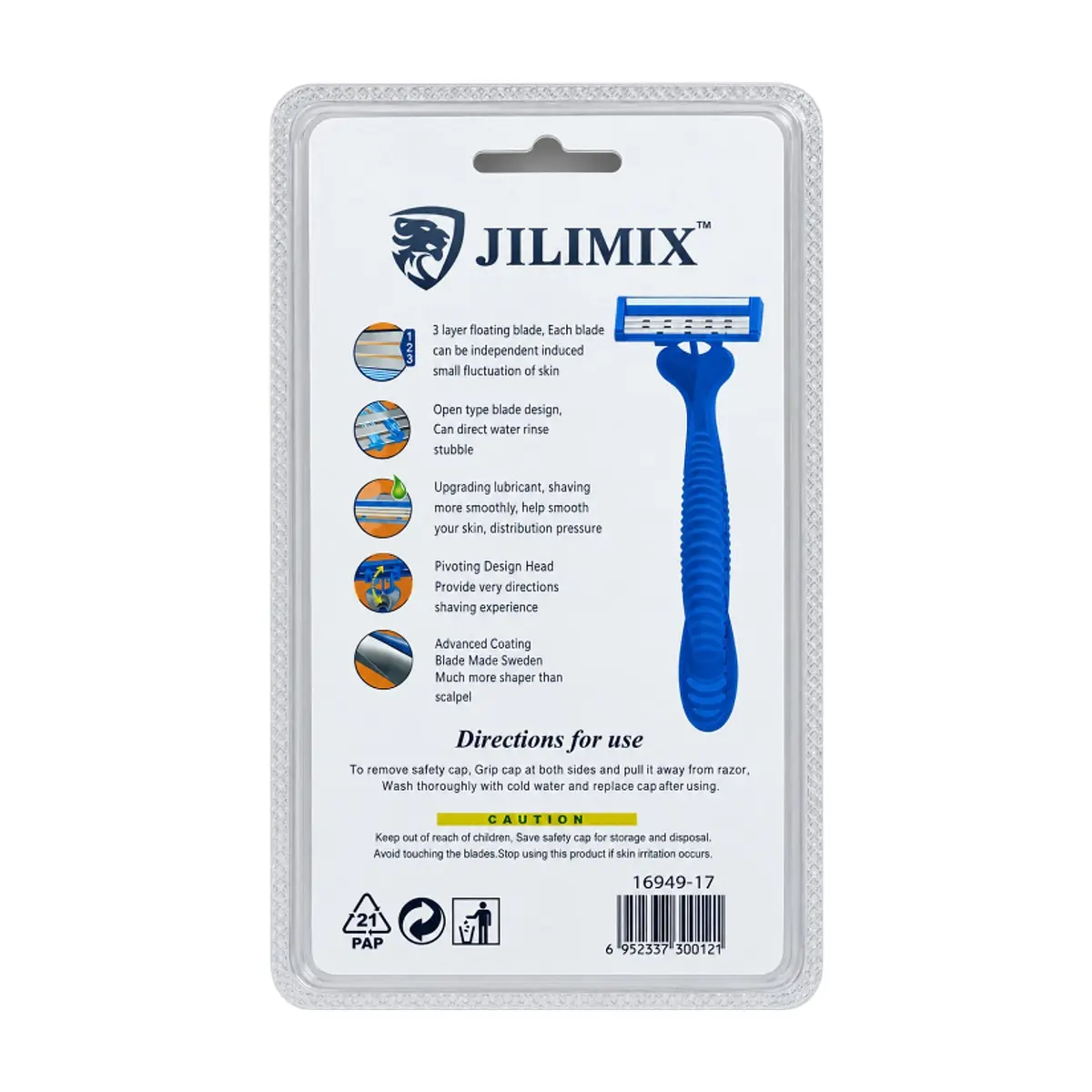 Máquinas de afeitar desechables de 3 hojas Jilimix (2 U) - Thumbnail 2