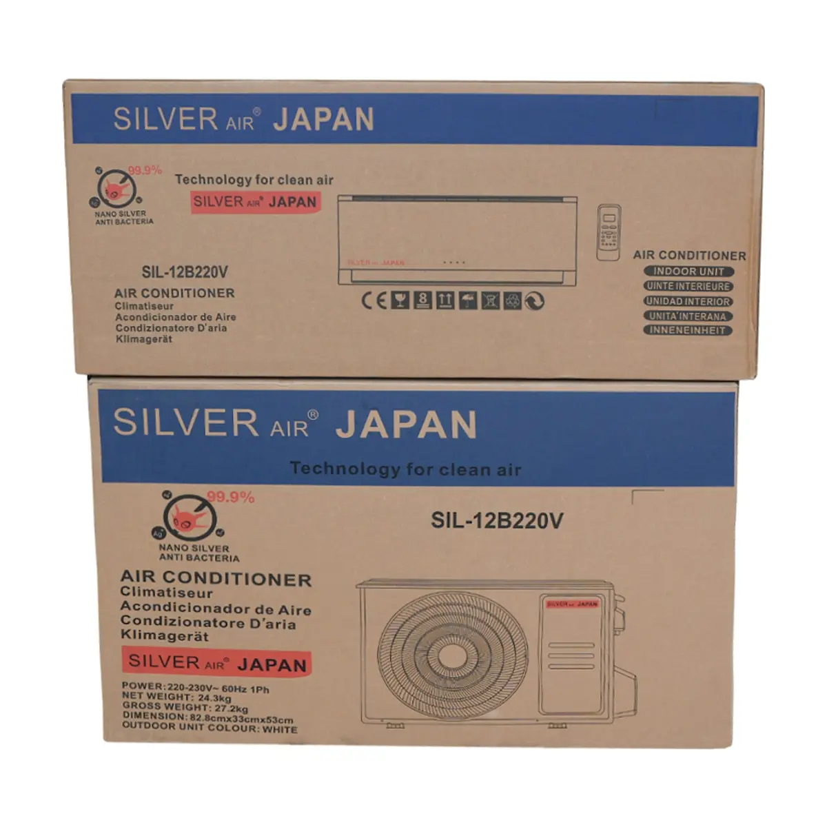 Aire acondicionado tipo split - sin manguera de desagüe - Silver Air Japan SIL-12B220V - Thumbnail 8