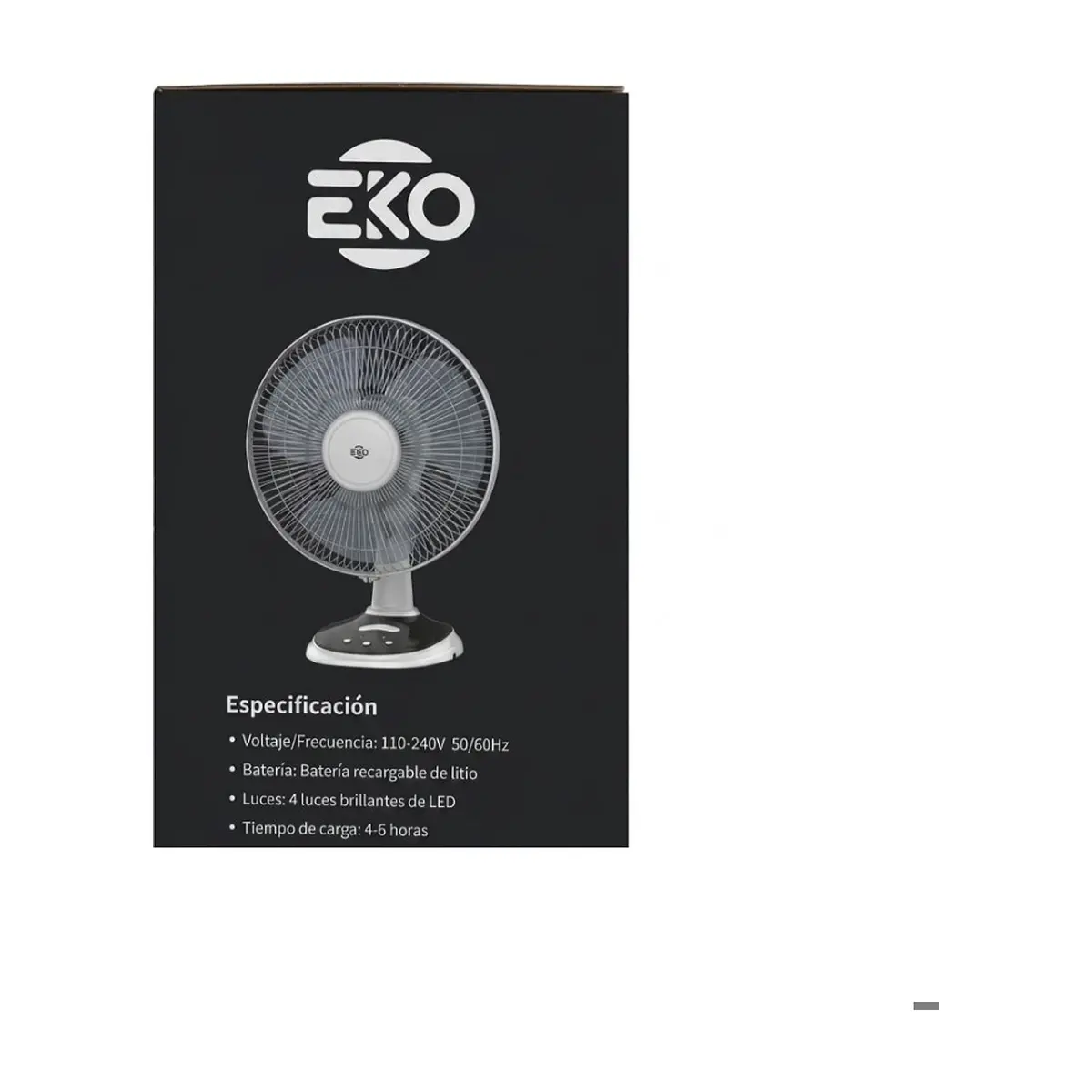 Ventilador de mesa recargable de 12'' EKO EKO5201B - Thumbnail 3